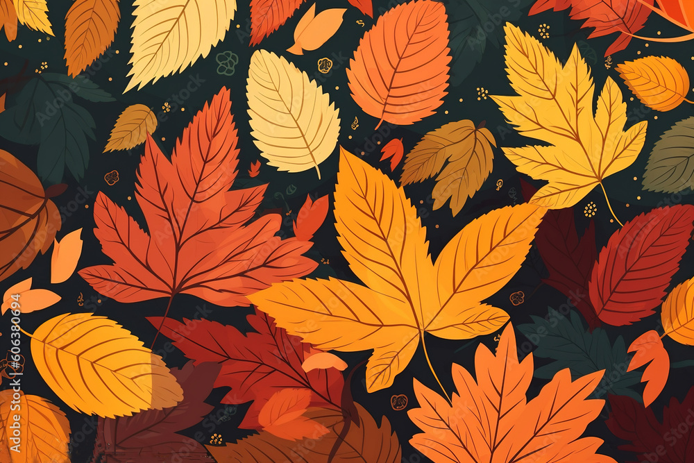autumn leaves pattern -Ai autumn leaves pattern -Ai