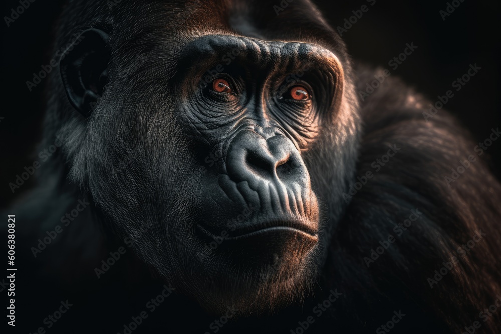 Portrait of a Gorilla - AI Generated Portrait of a Gorilla - AI Generated