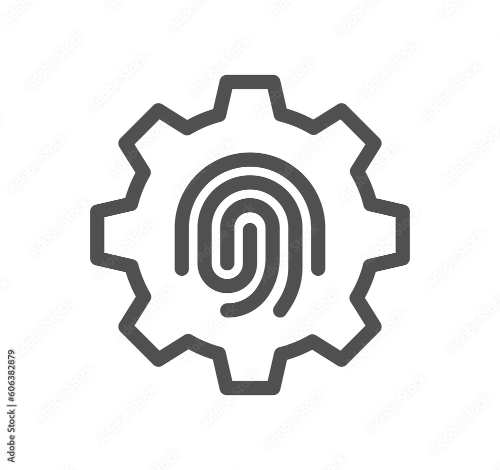 Biometric related icon outline and linear symbol. Biometric related icon outline and linear symbol.