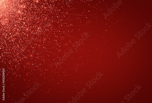 Luxury Red With Glitter Gold Background. Merry Christmas