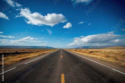 An Open Road with A Blue Sky