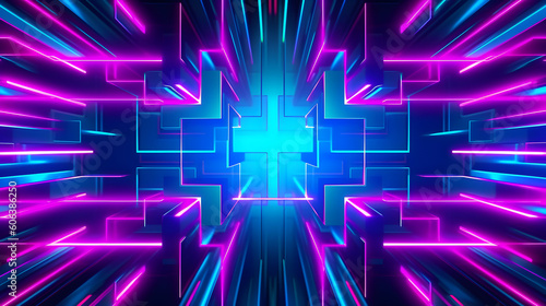 Modern abstract cubic background wallpaper. AI generated © May Thawtar