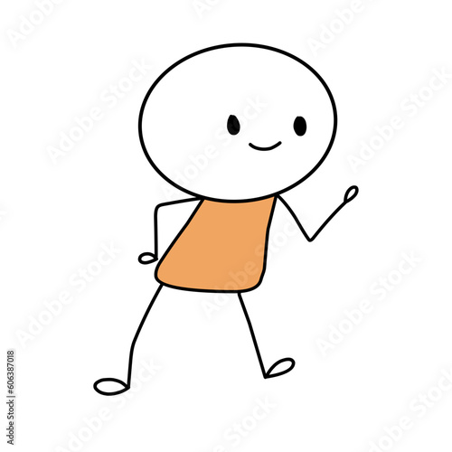 Hand drawn stickman vector illustration