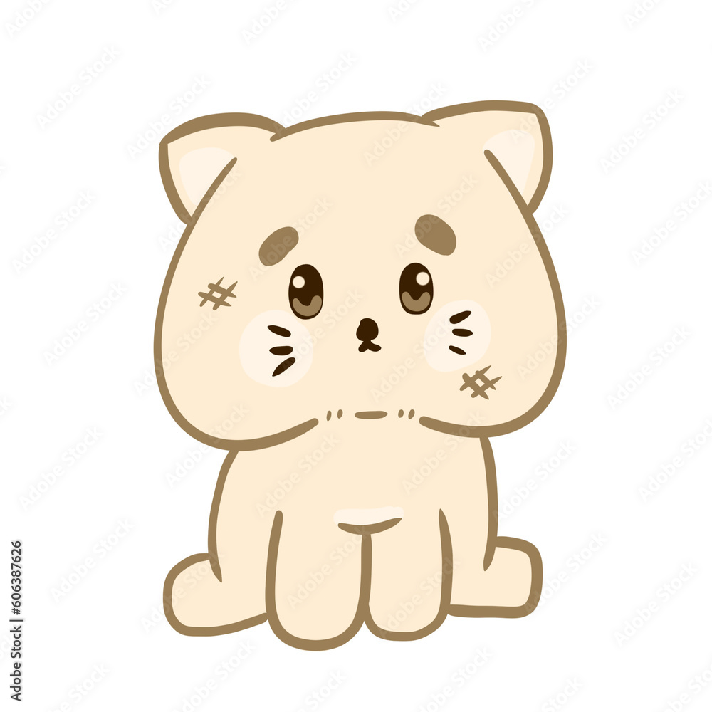 Cute cat character is so naughty Cute cat character is so naughty