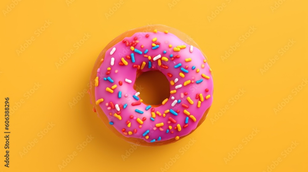 Sweet pink donut
