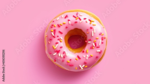 Sweet pink donut