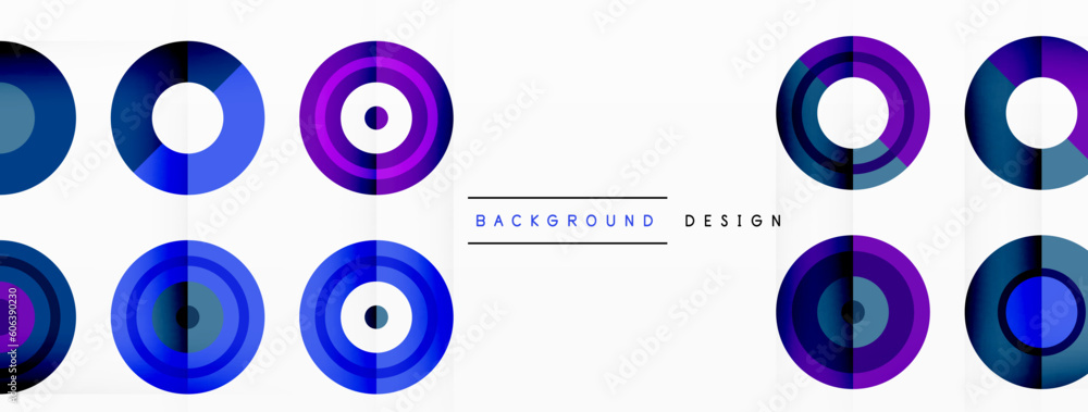 Abstract background with circle symmetric grid composition. Circle pattern creating sense of movement. Grid adds structure and balance to the composition, with equal spacing between each circle Abstract background with circle symmetric grid composition. Circle pattern creating sense of movement. Grid adds structure and balance to the composition, with equal spacing between each circle