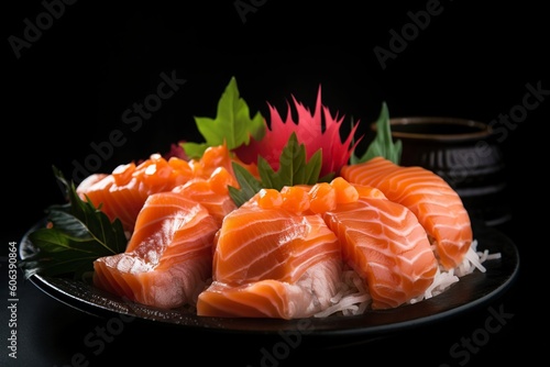 illustration, delicious salmon, generative ai