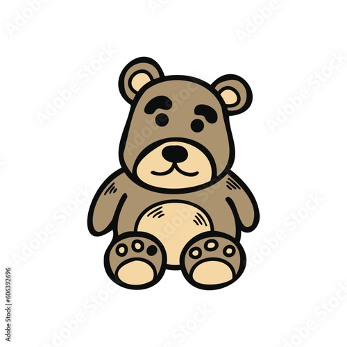 isolate illustration toy brown teddy bear