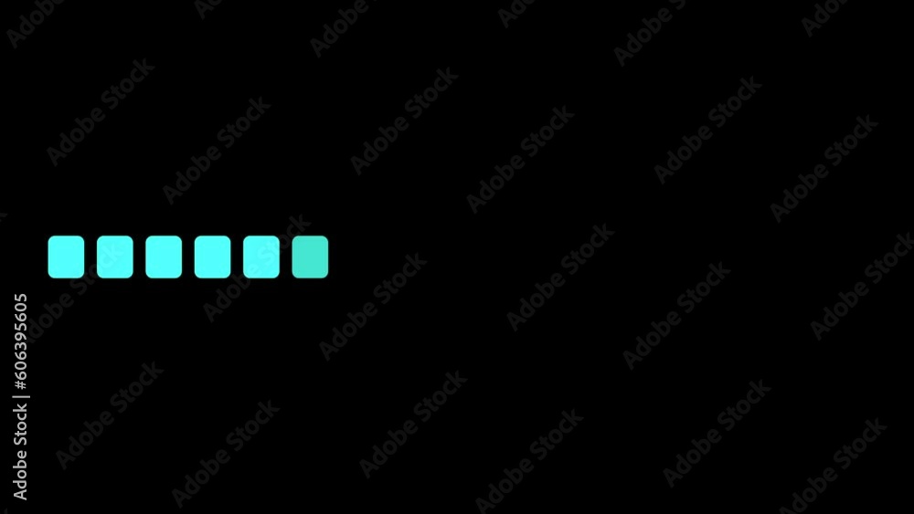 Futuristic uploading progress bar isolated on black background. Progress loading bar 4k. 60 fps 3D animation Futuristic uploading progress bar isolated on black background. Progress loading bar 4k. 60 fps 3D animation