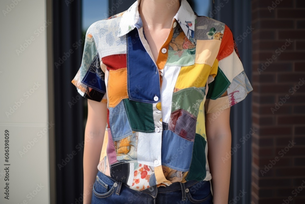 upcycled and repurposed dress with beautiful patterns and textures, created with generative ai upcycled and repurposed dress with beautiful patterns and textures, created with generative ai