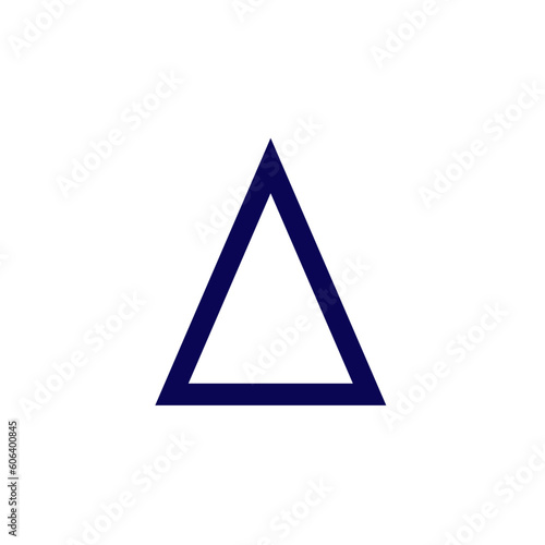 Blue triangle symbol