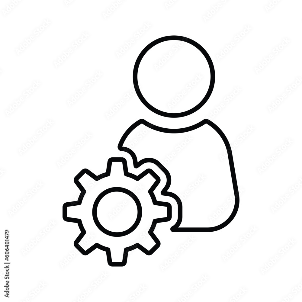 User Management Sign Icon. Line, outline symbol. User Management Sign Icon. Line, outline symbol.
