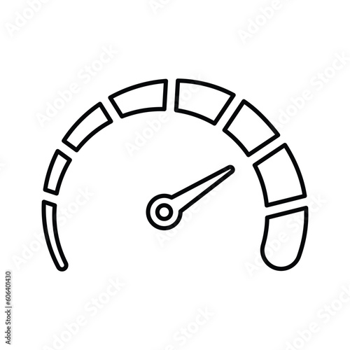 Performance, seo, speed, speedometer icon. Line icon, outline symbol. © 121icons
