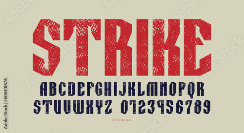 Sans serif font in sport style