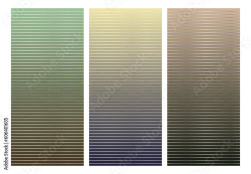 Mobile screen gradient. Silver stripe lines on dark pastel background. blue green purple yellow smooth vector