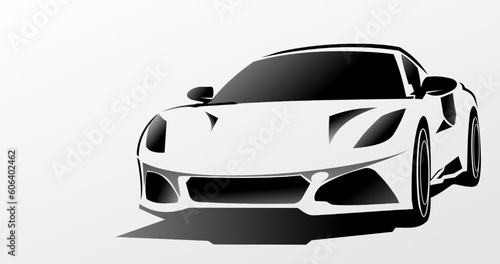 racing car silhouette illustration