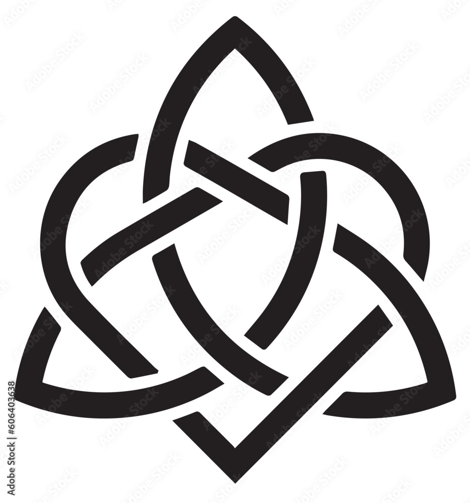 illustration of a black knot with heart illustration of a black knot with heart
