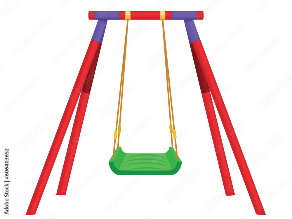 Vector illustration of a swing isolated on white background Vector illustration of a swing isolated on white background