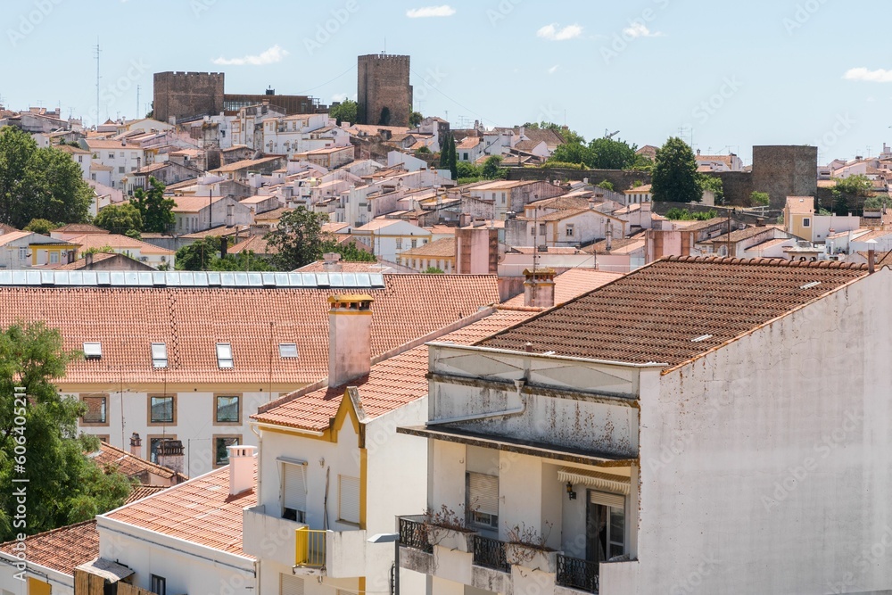 Landscape over the historic area of the city of Portalegre, Portugal