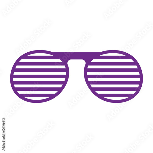 Sunglasses summer design. Flat vector illustration eyeglasses cartoon. Retro style sunglasses woman beach accessories