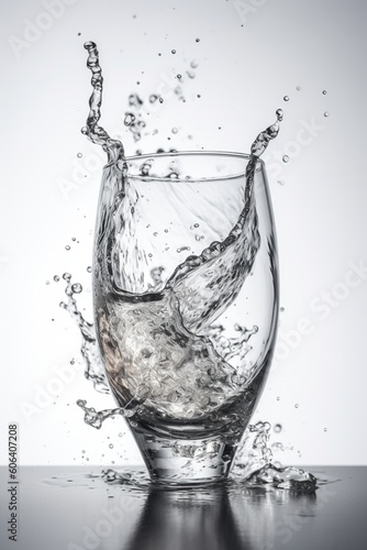 water splashes out of a glass -Ai