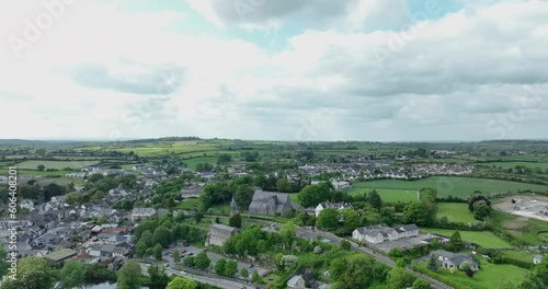  A beautiful view of the small Irish town of Thomastown Kilkenny Ireland 4k photo