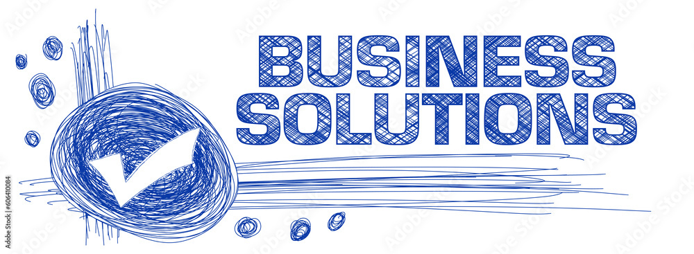 Fotografie Business Solutions Blue Pen Ball Pen Tick Mark Scribble Texture Text