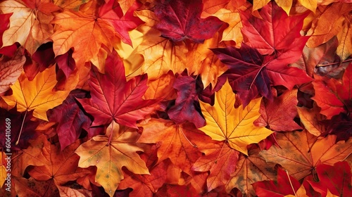 A mesmerizing display of colorful autumn leaves
