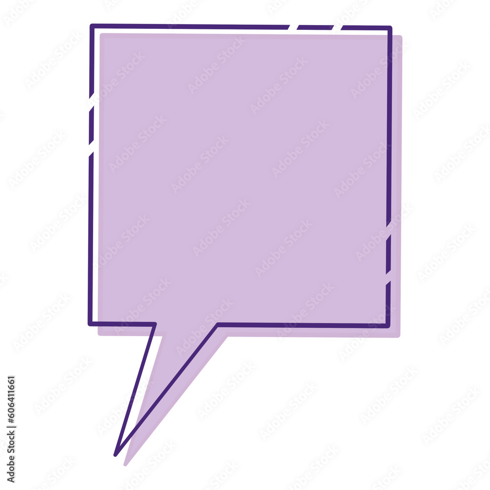 Purple Speech Bubble Icon, Text Box or Dialogue Box Purple Speech Bubble Icon, Text Box or Dialogue Box