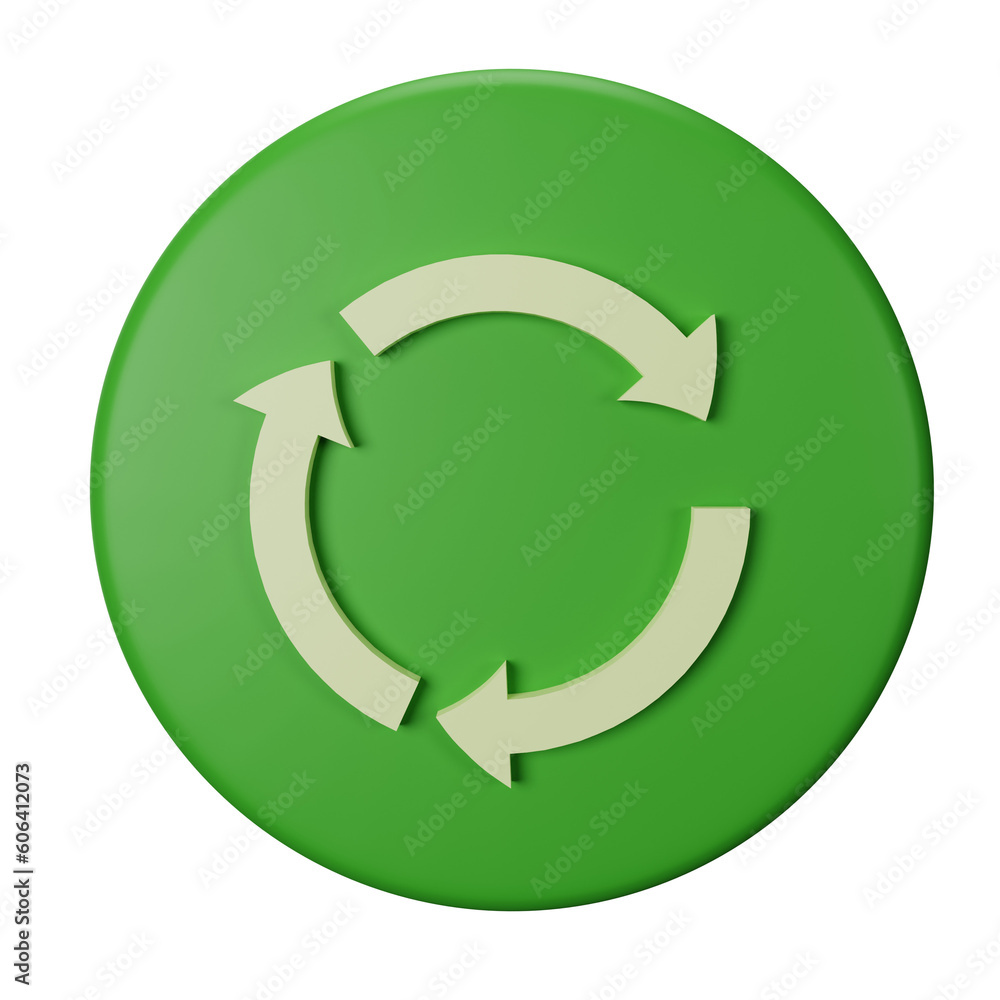 3d icon recycle isolated on transparent background 3d icon recycle isolated on transparent background