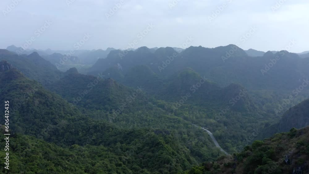 View of scenic landscape of Cat Ba Island in Vietnam View of scenic landscape of Cat Ba Island in Vietnam