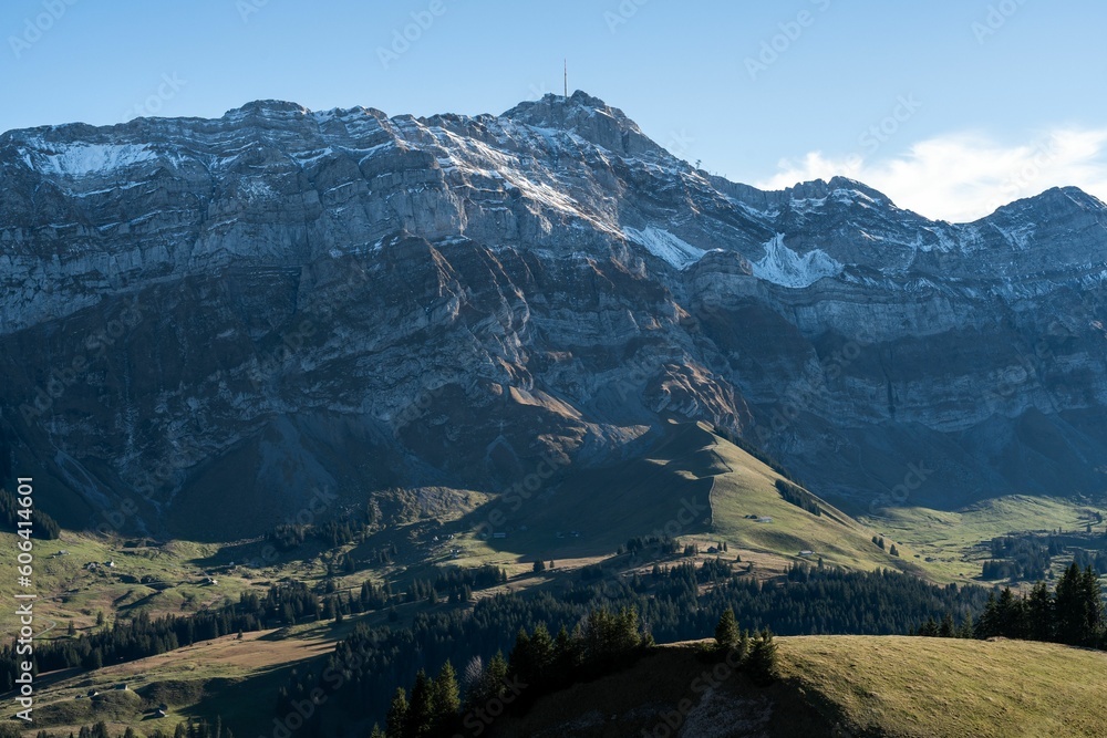 Landscape of a rocky hillside