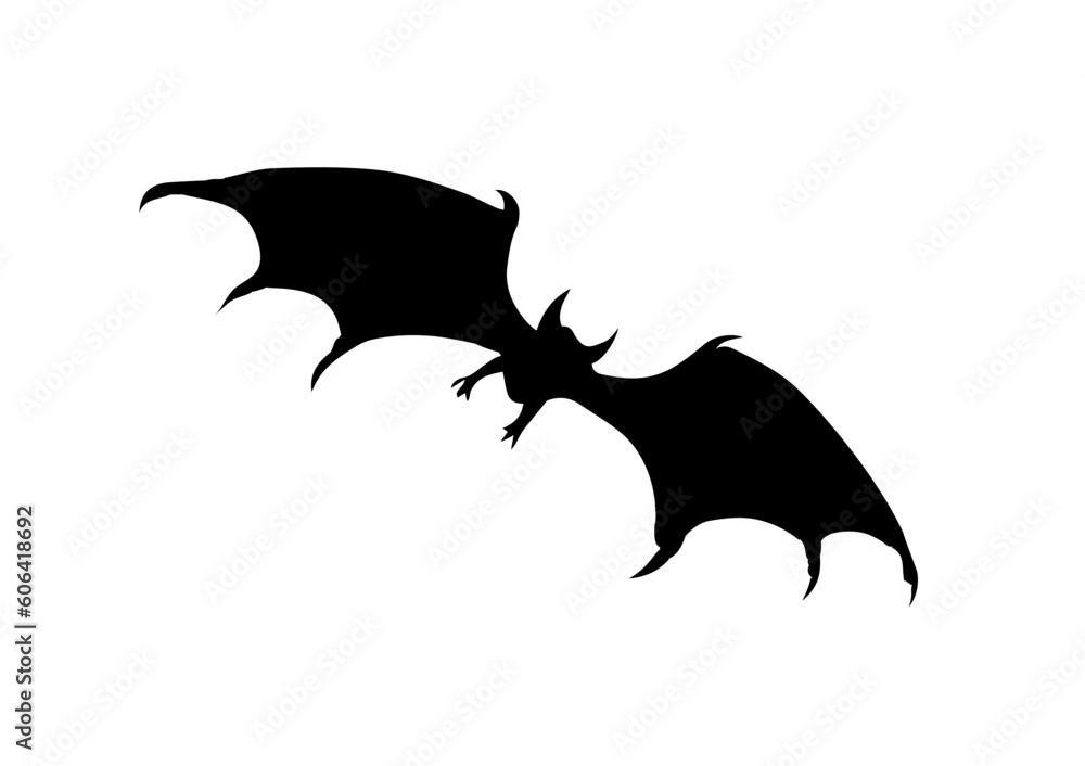 The bat is flying. Vector drawing The bat is flying. Vector drawing