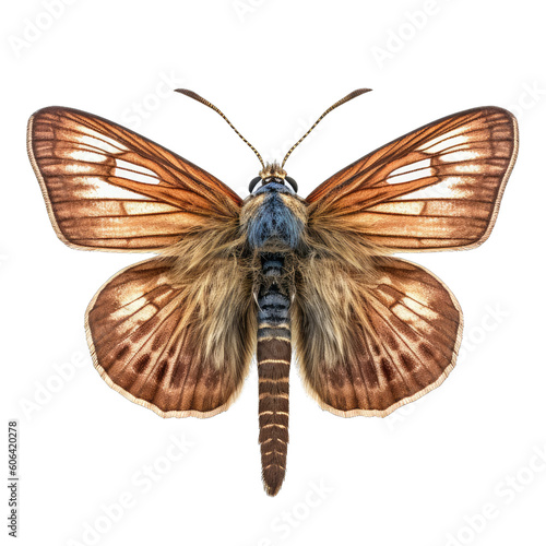 Dingy skipper butterfly -  Erynnis tages. Transparent PNG. Generative AI