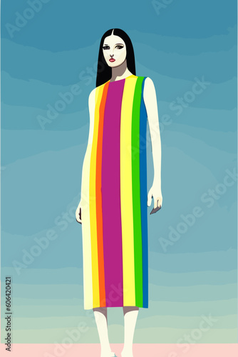 LSBTQ, lesbian, gay, bisexual, transgender and queer person | vector illustration minimal line art drawing 