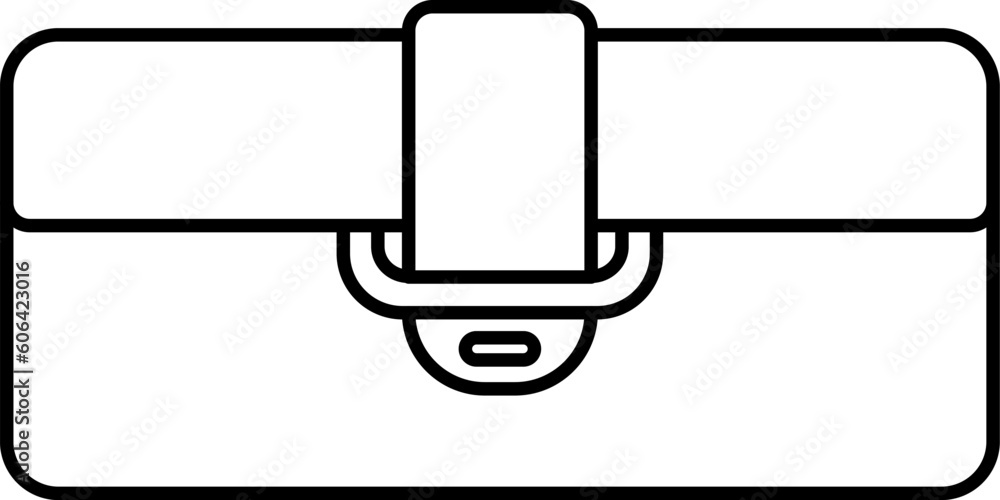 Wallet icon. Black line wallets on white background. Vector illustration. Wallet icon. Black line wallets on white background. Vector illustration.