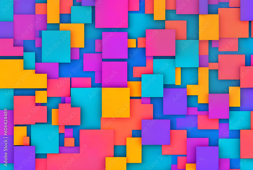 Geometric panels in mosaic multiple colors 3D. Geometric panels in mosaic multiple colors 3D.