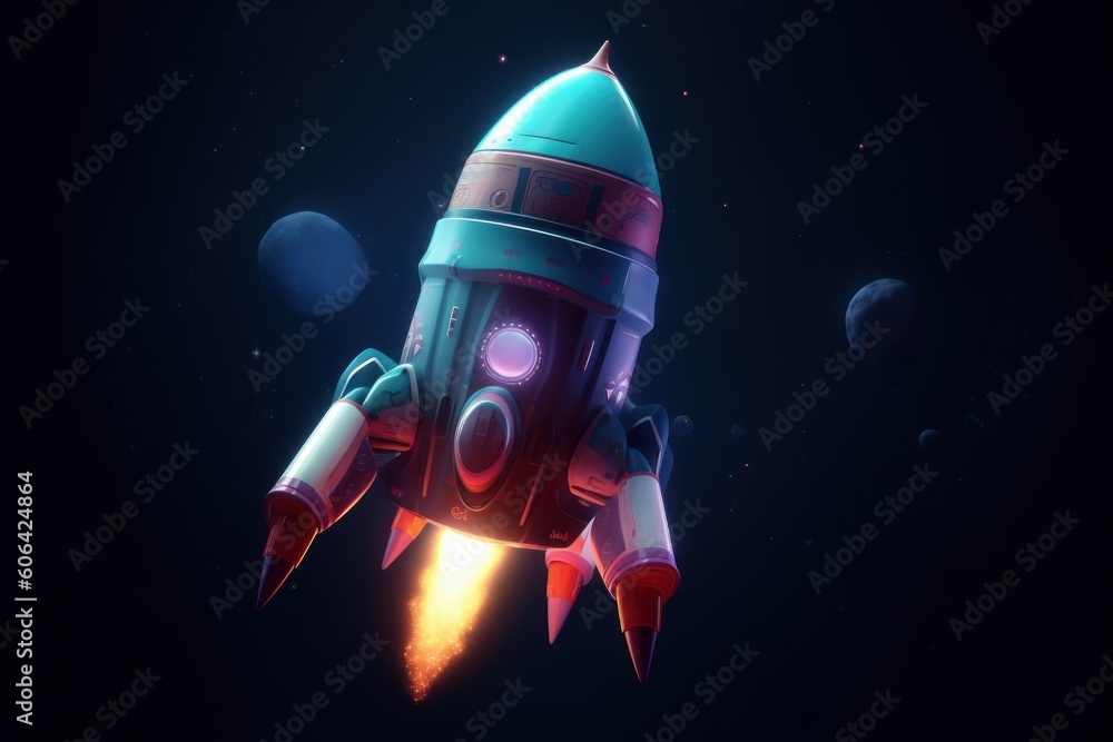 Rocket ship startup. Generate Ai