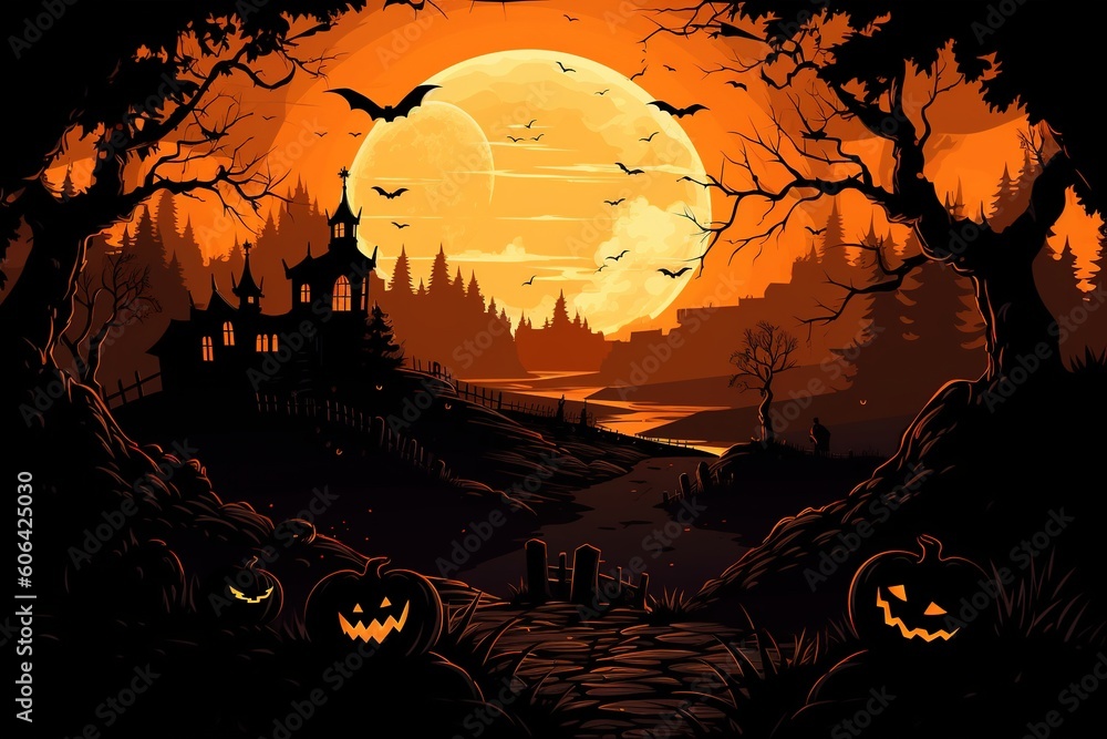 halloween background -Ai