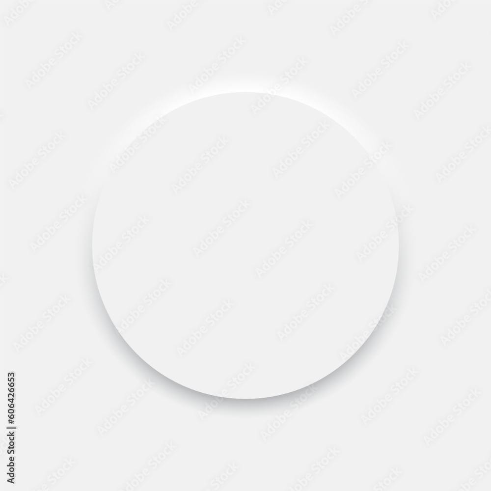 Neumorphism Round Blank Button UI Element Isolated Vector Illustration Neumorphism Round Blank Button UI Element Isolated Vector Illustration
