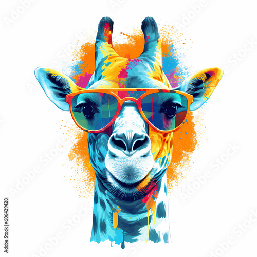 Cool Giraffe in glasses