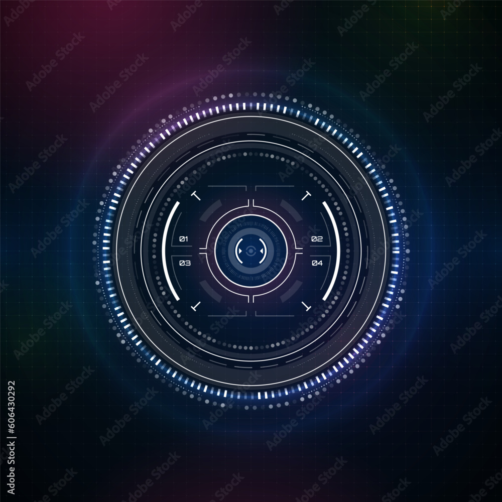 Hud futuristic element. Hi-tech user interface. Abstract virtual target. Vector illustration. Hud futuristic element. Hi-tech user interface. Abstract virtual target. Vector illustration.