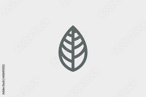 Illustration vector graphic of minimalist leaf. Good for logo