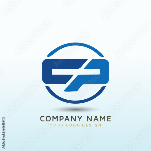 Logo for software design company letter PC