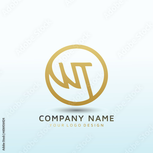 New small business letter WT vector logo design
