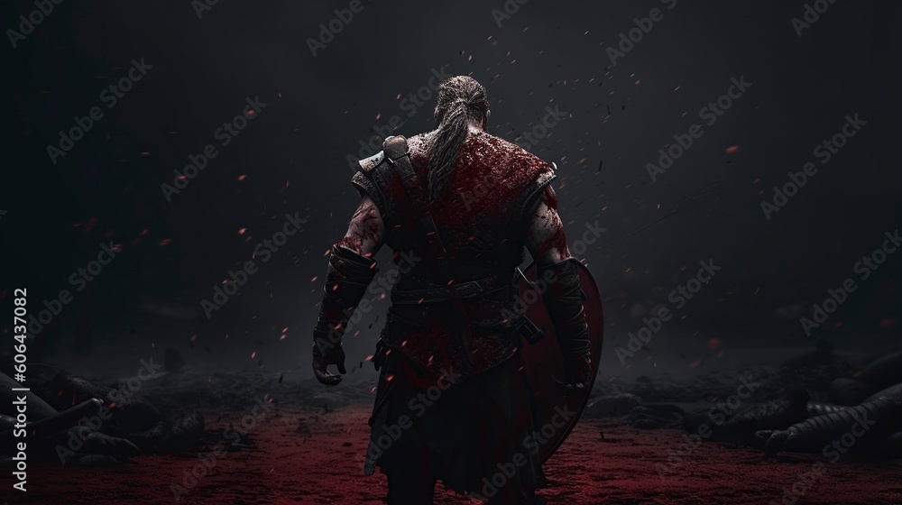Viking Warrior, Generative AI, Illustration Viking Warrior, Generative AI, Illustration