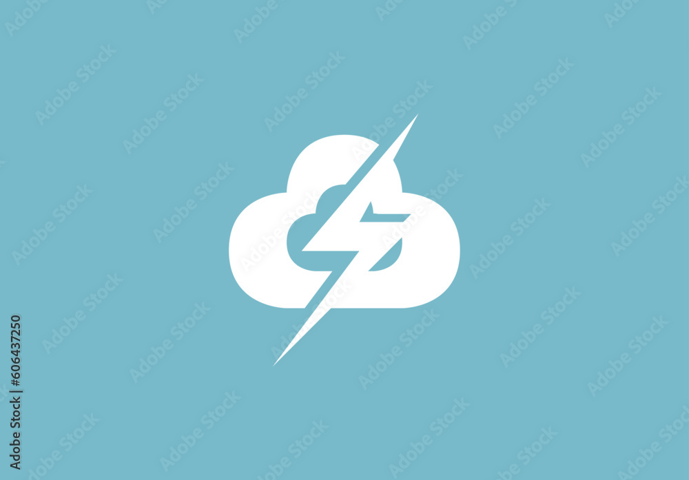 Illustration vector graphic of cloud and thunder bolt. Good for icon, symbol or logo Illustration vector graphic of cloud and thunder bolt. Good for icon, symbol or logo