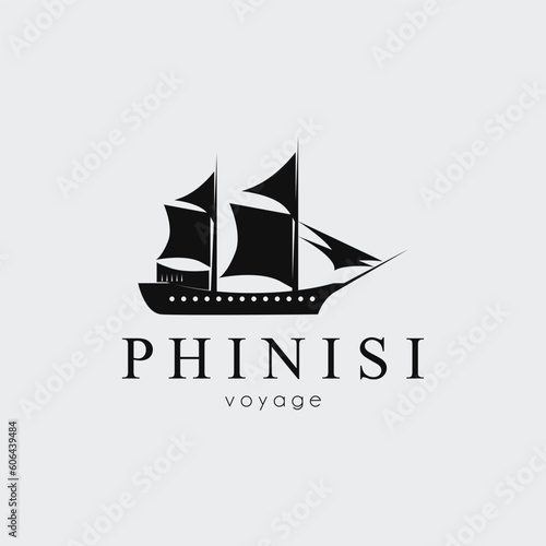 phinisi logo vector illustration design