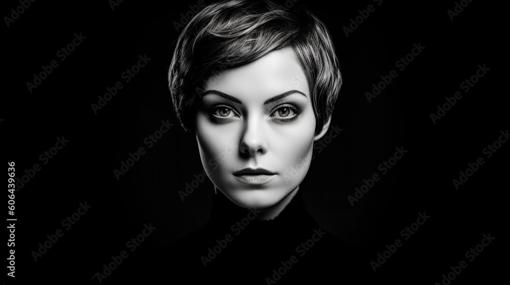 Very Pretty Woman Portrait in extreme LowKey Style Digital Art Generative AI KI Cover Magazin Bachground Very Pretty Woman Portrait in extreme LowKey Style Digital Art Generative AI KI Cover Magazin Bachground